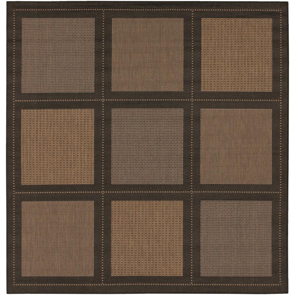 Couristan Recife Summit Cocoa Black 8 ft. 6 in. x 8 ft. 6 in. Square Area Rug