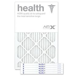 AIRX Gold Toe airx health 16x25x1 merv 13 pleated air filter - made in the usa - box of 6