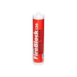 NSI Toys NSI FS-136 Fireblock136 Residential Rated Non-Combustible Fire Block, 10.3 oz Caulk Tube, for Residential Applications, Red
