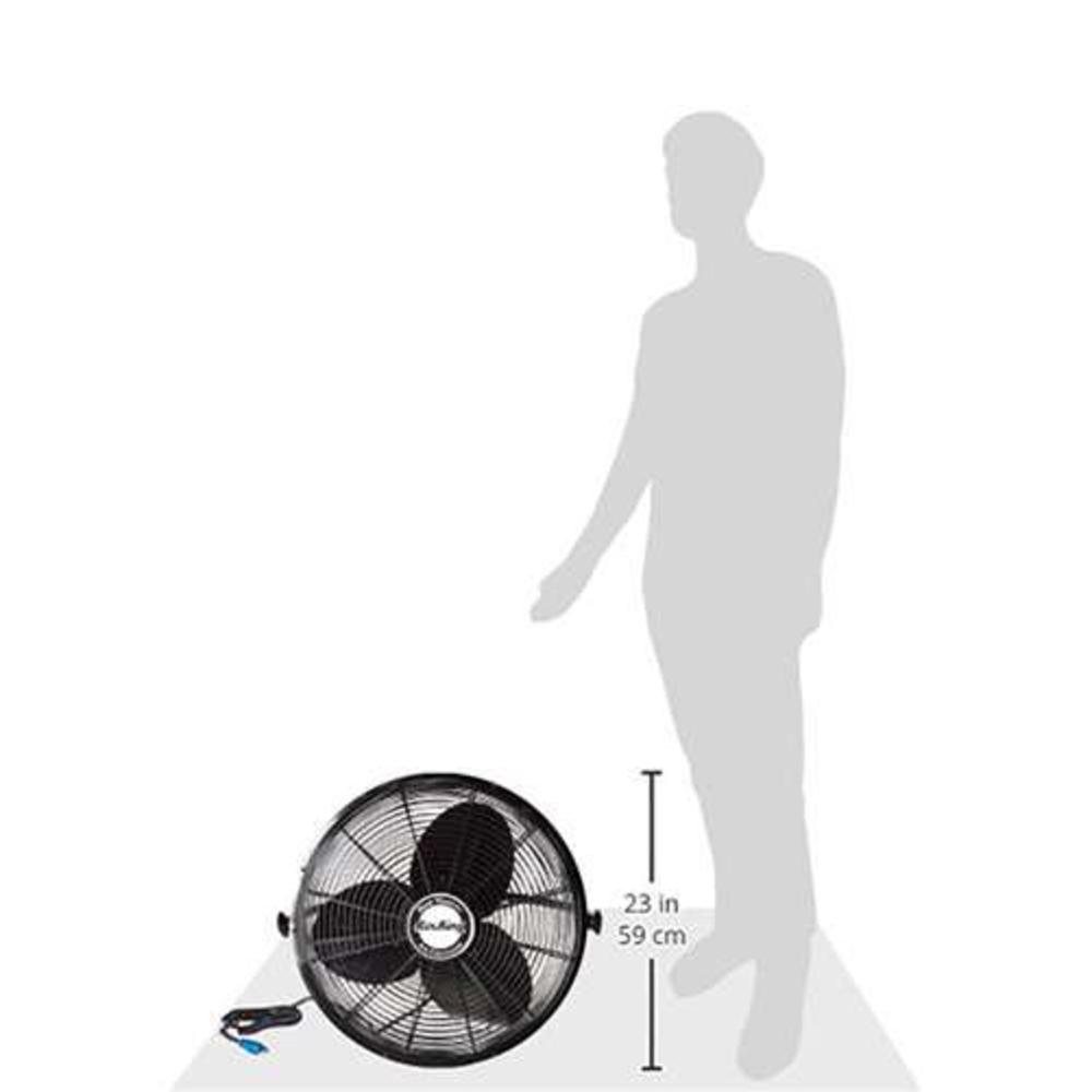 Air King AK9020  20" 1/6 HP 3-Speed Non-Oscillating Enclosed Wall Mount Fan | Incomplete