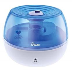 Crane USA crane personal ultrasonic cool mist humidifier, for home bedroom hotels travel and office, 0.2 gallon, filter free,blue and w
