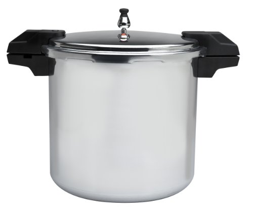 Mirro 7114000221  92122A Polished Aluminum 5 / 10 / 15-PSI Pressure Cooker / Canner Silver