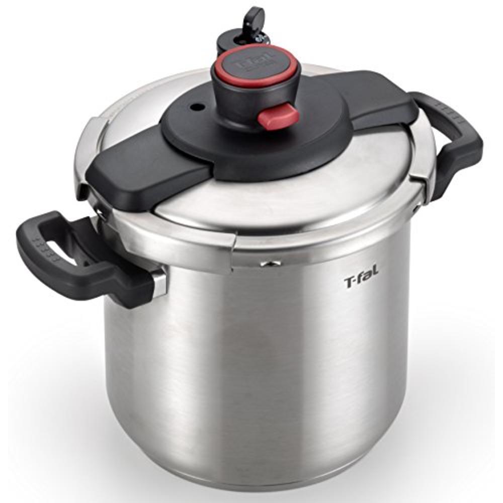 T-fal 7114000494  P45009 Clipso Stainless Steel Pressure Cooker Cookware, 8-Quart, Silver