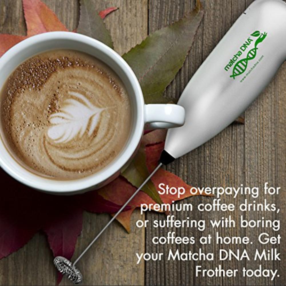 Matcha DNA Silver_Handheld_Milk_Frother  Handheld Electric Milk Frother Silver Home Kitchen Appliance Beverage
