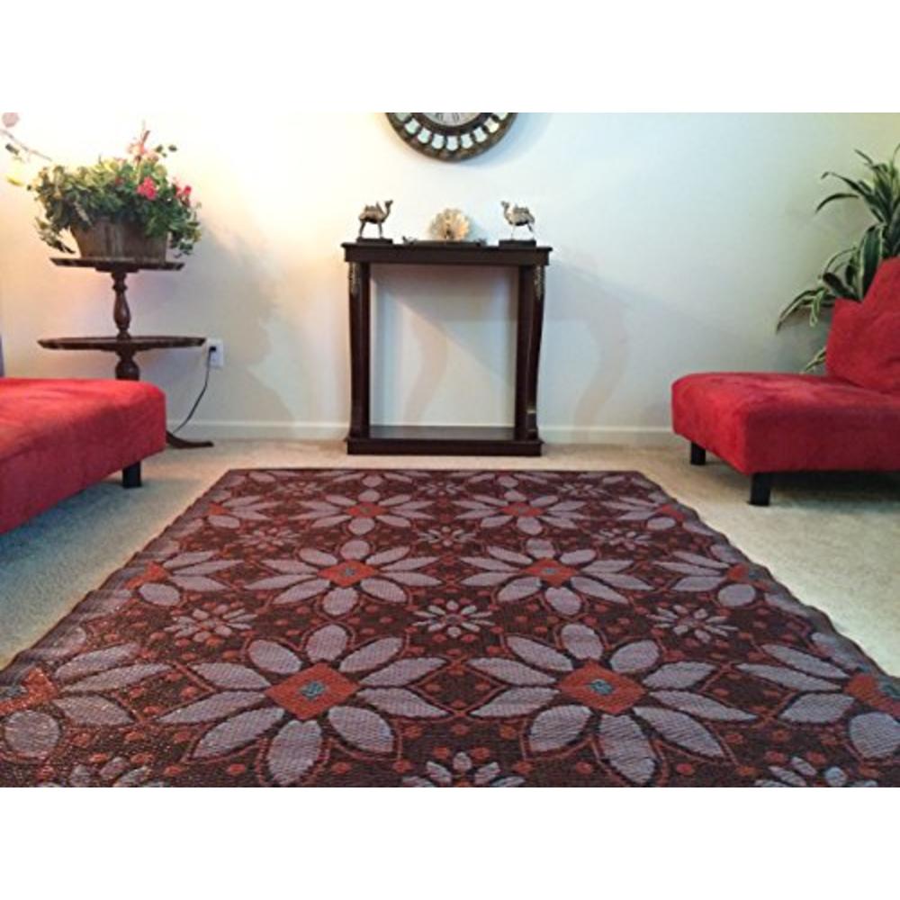 BalajeesUSA  5x7 indoor Outdoor rug rv mat patio camping reversible rug