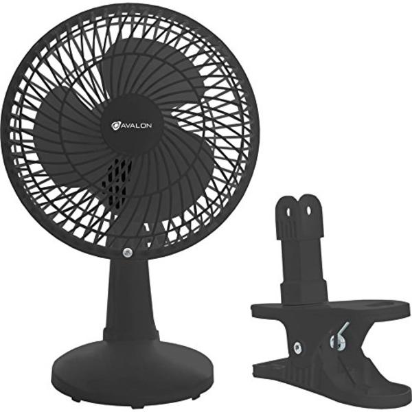 Avalon A1CLIPFANBLACK Powerful Clip On & Desk Fan With ...