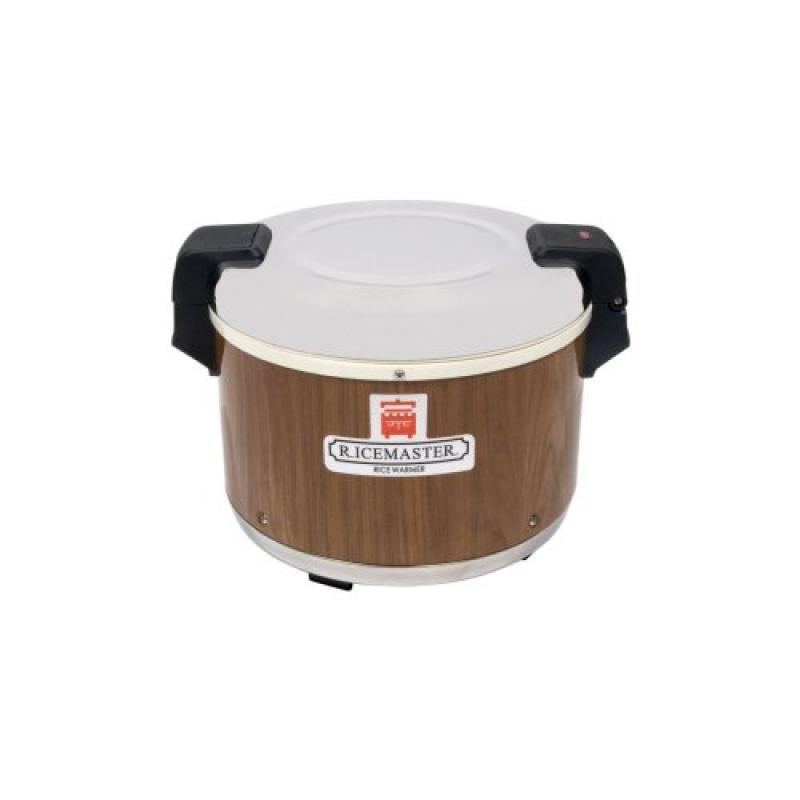 Town Food Service ADIB00125SS24 Town 56918 92 Cup (46 Cup Raw) Commercial Rice Warmer with Woodgrain Finish - 120V