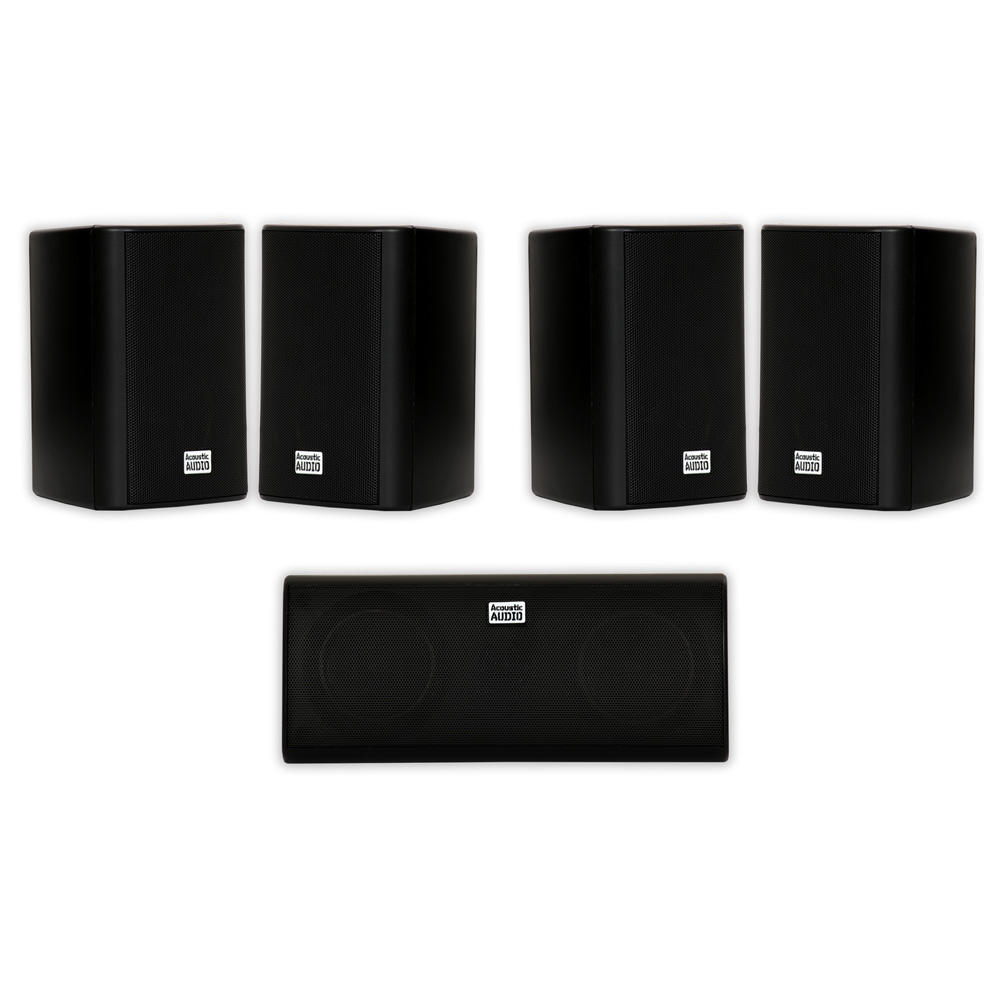 Acoustic Audio AA351CB-5  AA351B and AA35CB Indoor Speakers Home Theater 5 Speaker Set