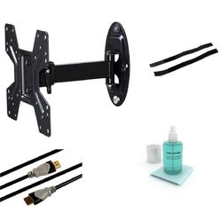 DarLiving Atlantic 63635939 Articulating TV Wall Mount Kit for 10-Inch to 37-Inch Flat Panel TVs, Black