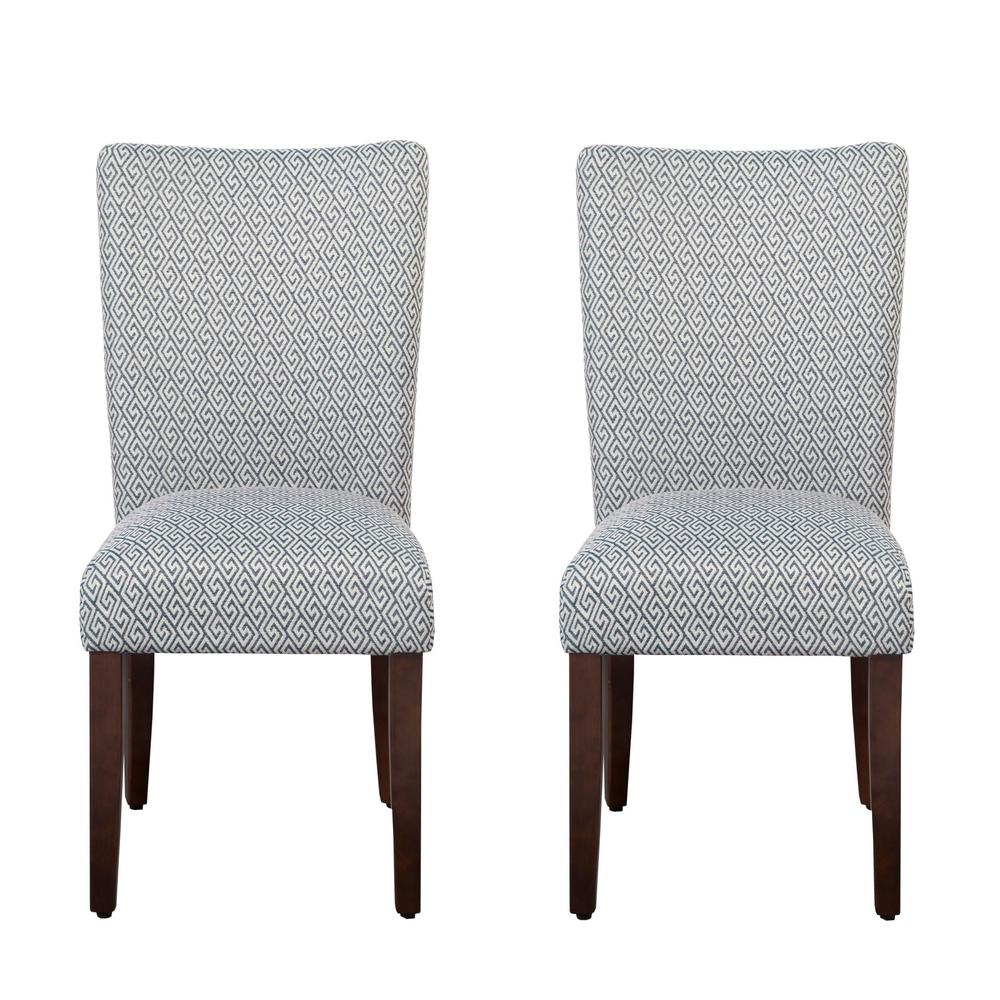 HomePop   Blue Shades Parson Chairs (Set of 2)