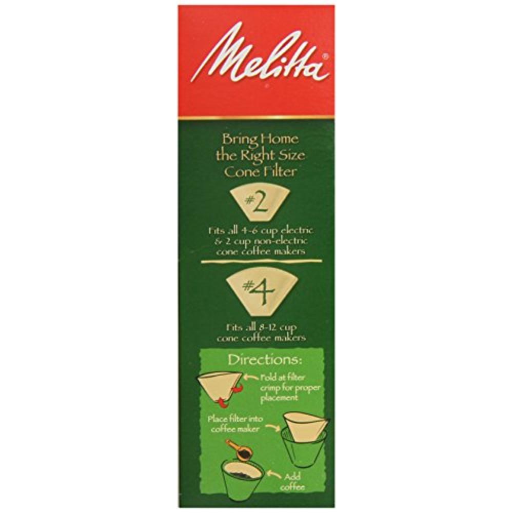 Melitta 63117  622752 100 Count number-2 Natural Brown Cone Coffee Filters