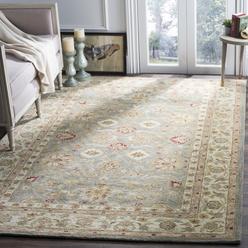 Safavieh AT822A-912 9 x 12 ft. Large Rectangle Traditional Antiquity- Grey Blue and Beige Hand Tufted Rug