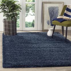 Safavieh SG151-7070-5 5 ft.-3 in. x 7 ft.-6 in. Shag Power Loomed Small Rectangle Area Rug&#44; Navy