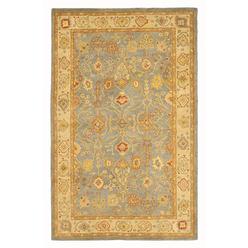 &nbsp; Safavieh AT314A-6 6 x 9 ft. Medium Rectangle Traditional Antiquity- Blue and Ivory Hand Tufted Rug
