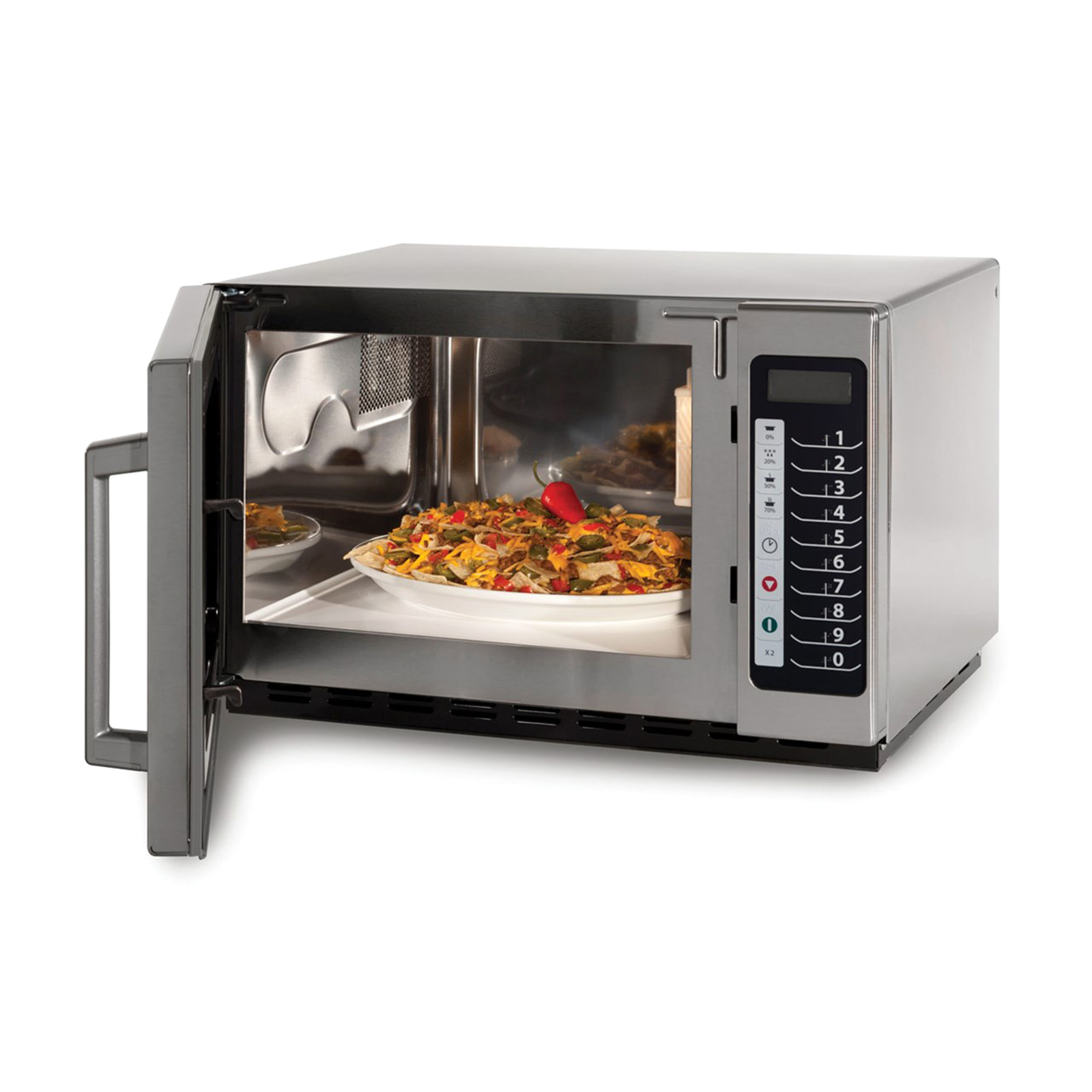 Amana RCS10TS 1000W Commercial Countertop Microwave Oven - Stainless Steel