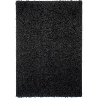 Rugnur Bella Soft Shaggy Area Rug Black 2753 3x5