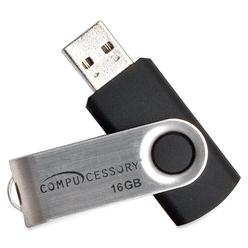 Compucessory CCS26467 Flash drive  16GB  Password Protected  Black- Aluminum