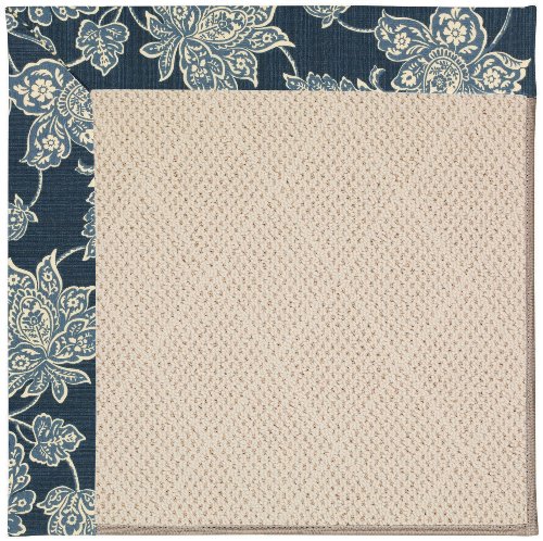 Capel 5' x 8' Rectangular Made-to-Order Oscar Isberian Rugs Area Rug Dark Blue Color Machine Made USA "Zoe Collection" White Wic