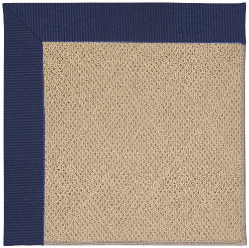 Capel 1'6" x 1'6" Square Made-to-Order Oscar Isberian Rugs Accent Rug Navy Color Machine Made USA "Zoe Collection" Cane Wicker D