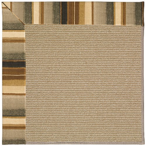Capel 12' x 12' Octagonal Made-to-Order Oscar Isberian Rugs Area Rug Cinders Color Machine Made USA "Zoe Collection" Sisal Desig