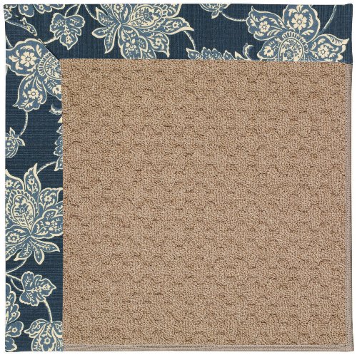 Capel 1'6" x 1'6" Square Made-to-Order Oscar Isberian Rugs Accent Rug Dark Blue Color Machine Made USA "Zoe Collection" Grassy M