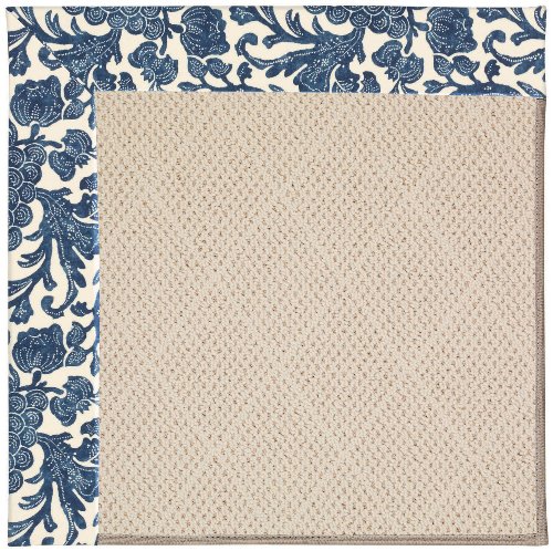 Capel 5' x 8' Rectangular Made-to-Order Oscar Isberian Rugs Area Rug Dark Periwinkle Color Machine Made USA "Zoe Collection" Whi