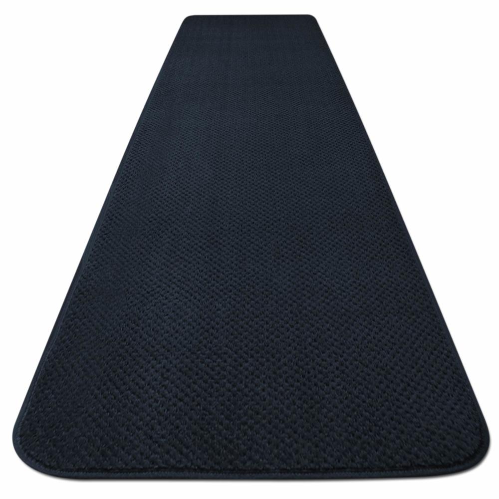 House, Home and More Skid-resistant Carpet Runner - Navy Blue - 24 Ft. X 48 In.