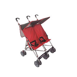 AmorosO Enterprise USA AmorosO 4232 Twin Umbrella Stroller - Red with Black