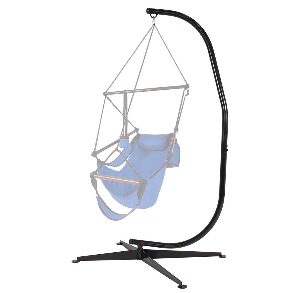 Best Choice Products 7'H Solid Steel Heavy-Duty Hammock Chair C Stand - Black