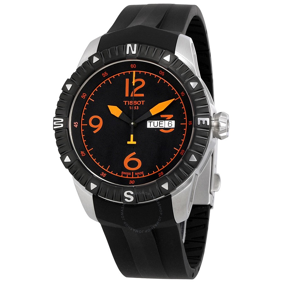 Tissot T0624301705701 Men's T-Navigator Rubber Strap Watch - Black