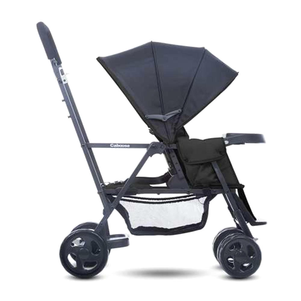 joovy Caboose Graphite Convertible Tandem Double Stroller - Black