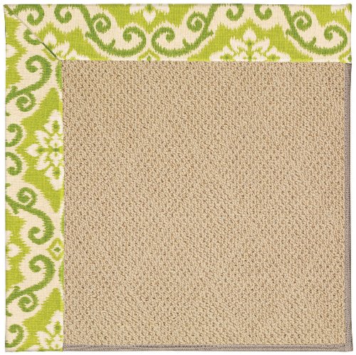 Capel 10' x 10' Square Made-to-Order Oscar Isberian Rugs Area Rug Green Fruit Color Machine Made USA "Zoe Collection" Cane Wicke