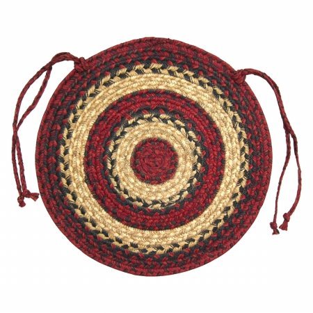 Homespice Decor  591319 Jute Braided Rugs 15 in. Bunker Hill Chair Pad
