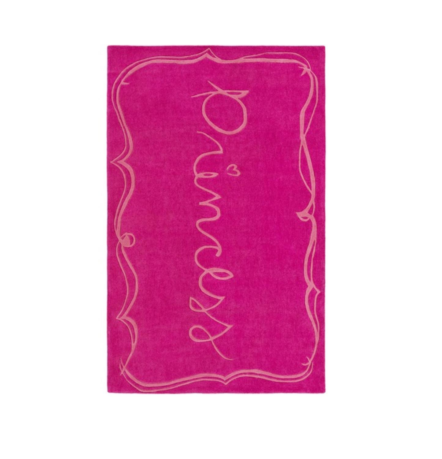 Diva At Home 7.5' x 9.5' Delightful  Daydreams Orchid Pink and Persian Rose Area Throw Rug