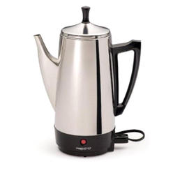 presto 12-cup stainless steel coffeemaker, chrome