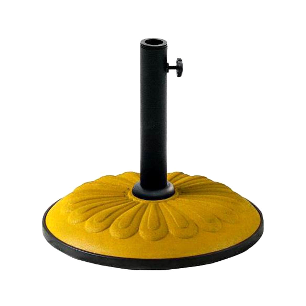 International Caravan 55lb Resin Patio Umbrella Base with Sunflower Design - Terracotta