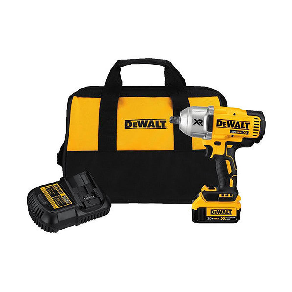 DeWalt DCF899M1 20V MAX XR Cordless 1/2" Impact Wrench with Detent Pin Anvil