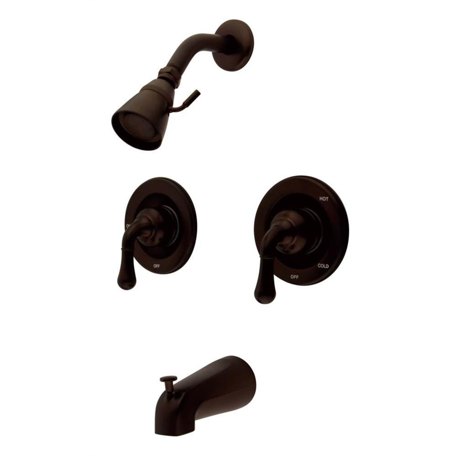 Kingston Brass Twin Handle Tub And Shower Faucet Sears Marketplace