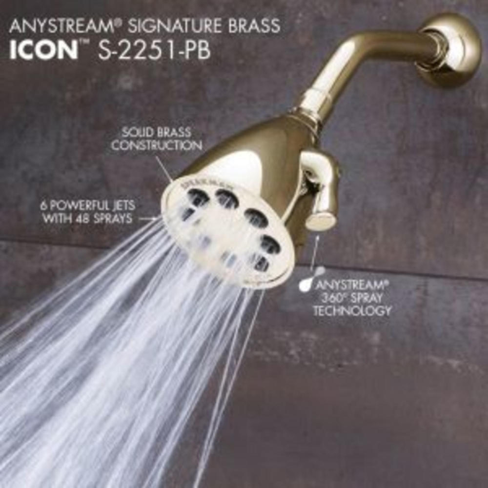 Speakman Signature Icon Anystream 2.5GPM Solid Brass Shower Head - Polished Chrome