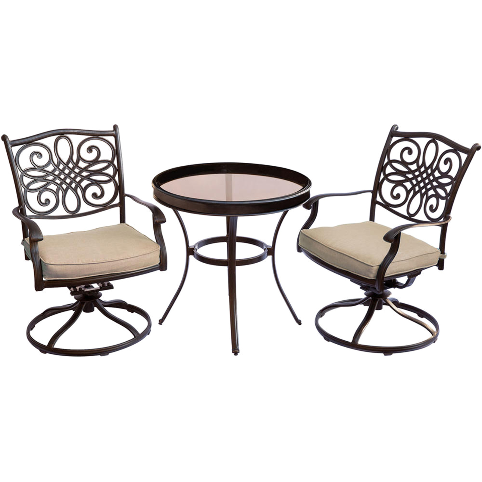 Hanover Traditions 3pc. Bistro Set with Cushions - Tan