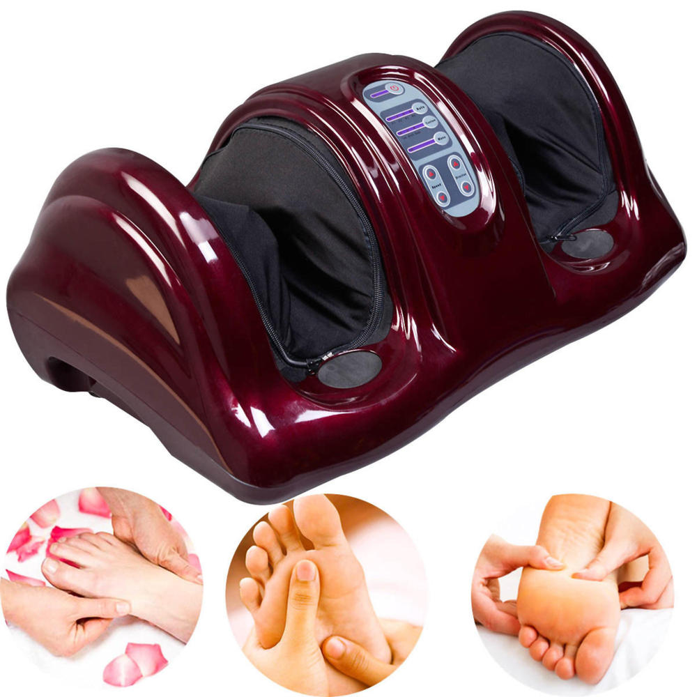 Costway HW50807 Shiatsu Kneading and Rolling Foot Massager with Remote - Red