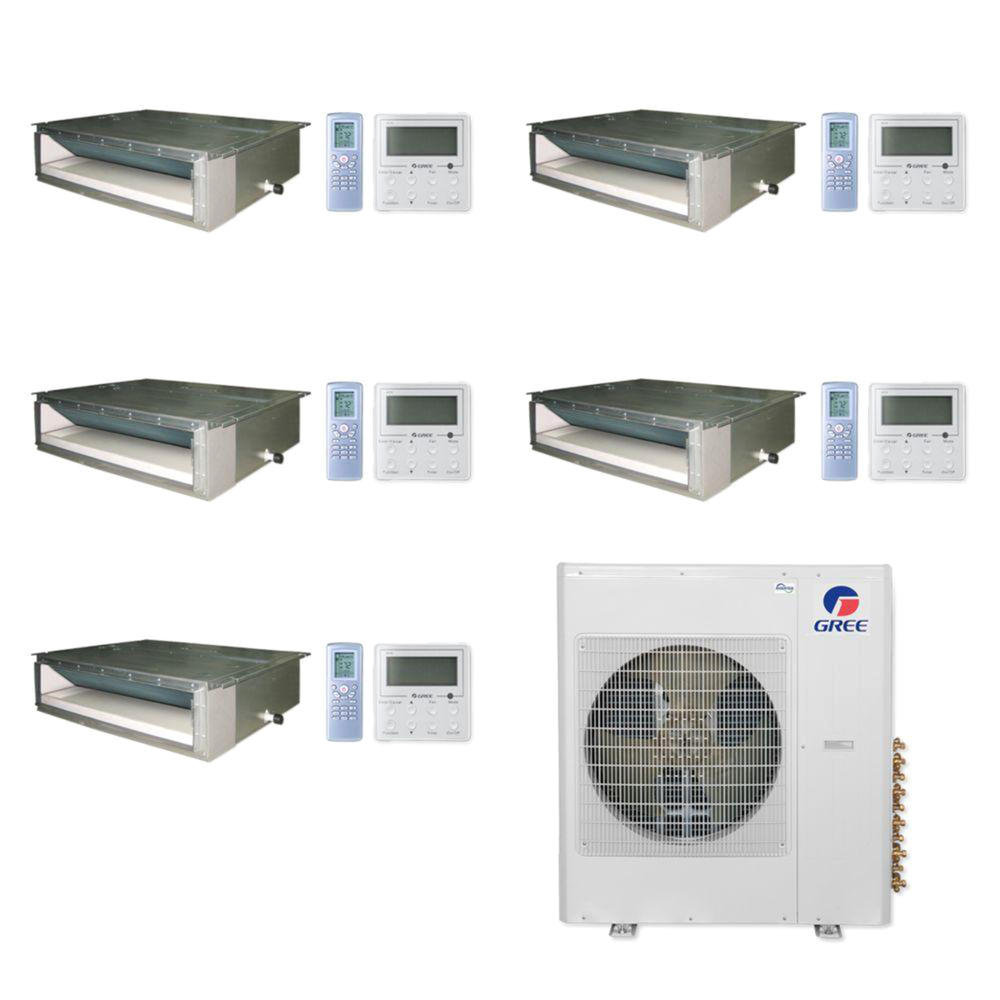 Gree MULTI42CDUCT501 42,000BTU Multi21 Penta-Zone Concealed Duct Mini Split Air Conditioner