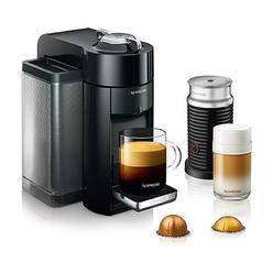 DeLONGHI Nespresso ENV135BAE Evoluo plus Milk Espresso Machine Bundle&#44; Black Vertuo