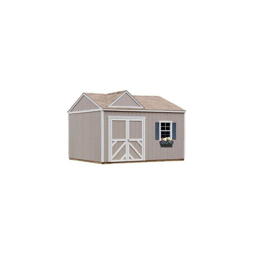 Handy Home 182228 Premier Gable Columbia 12' x 24' Wood Storage Shed with Double Doors