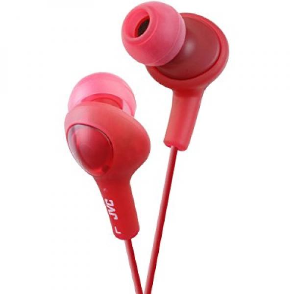 JVC Kenwood HA-FX5-R  HAFX5R Gumy Plus Inner Ear Headphones (Red)
