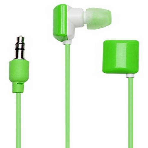 Vibe VS-060GRN  Juicys Comfort Earbud Stereo Headphones w/3.5 mm Jack - GREEN APPLE
