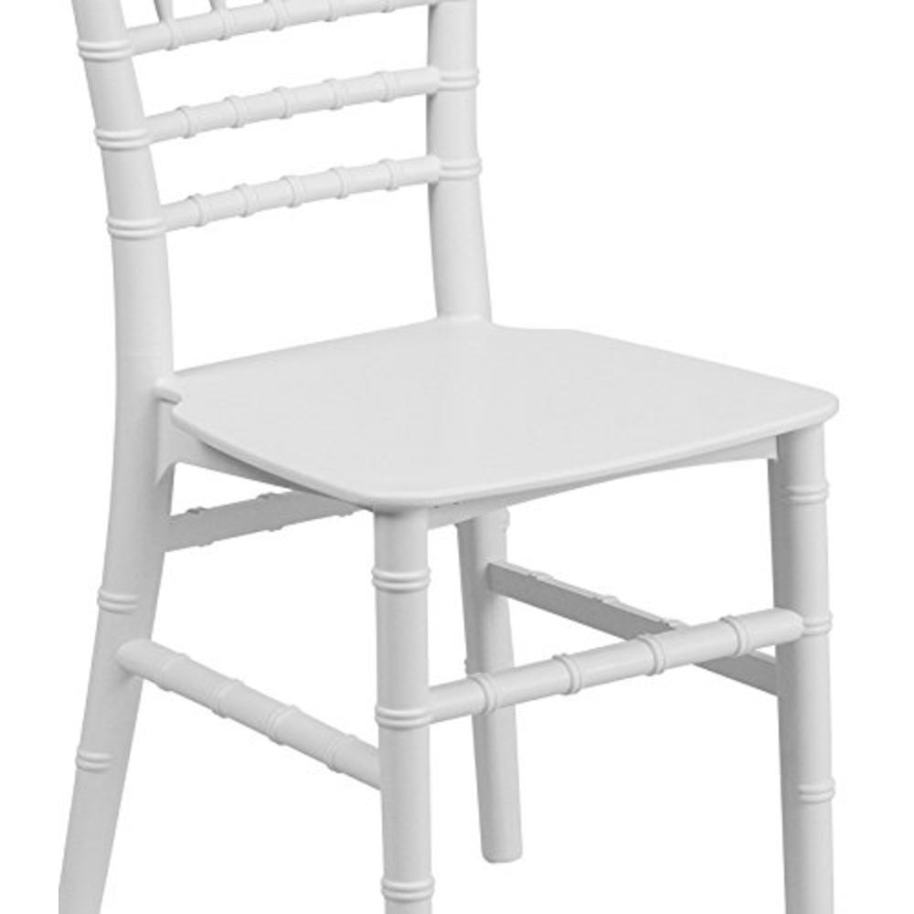Flash Furniture Kids White Resin Chiavari Chair