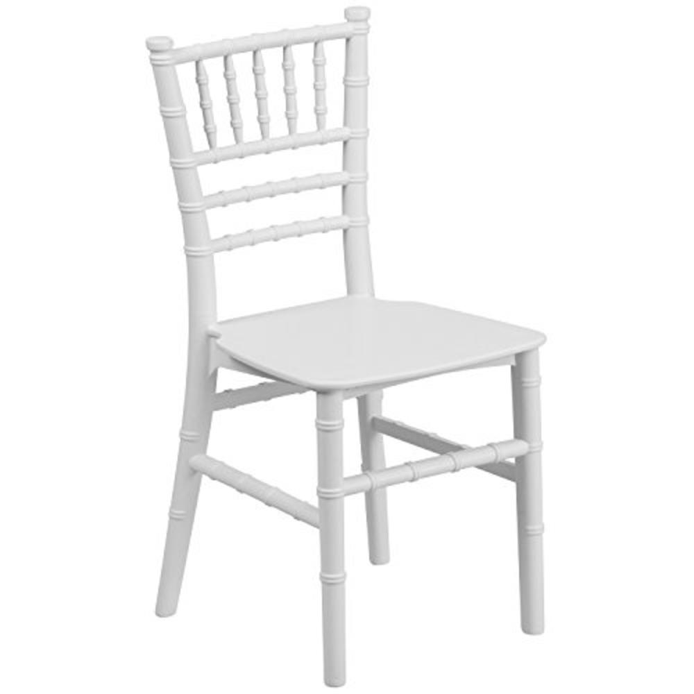 Flash Furniture Kids White Resin Chiavari Chair