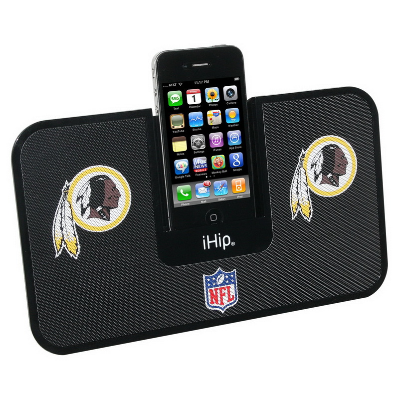 IHIP NFV5000WR  Official NFL - WASHINGTON REDSKINS - Portable iDock Stereo Speaker with Wireless Remote
