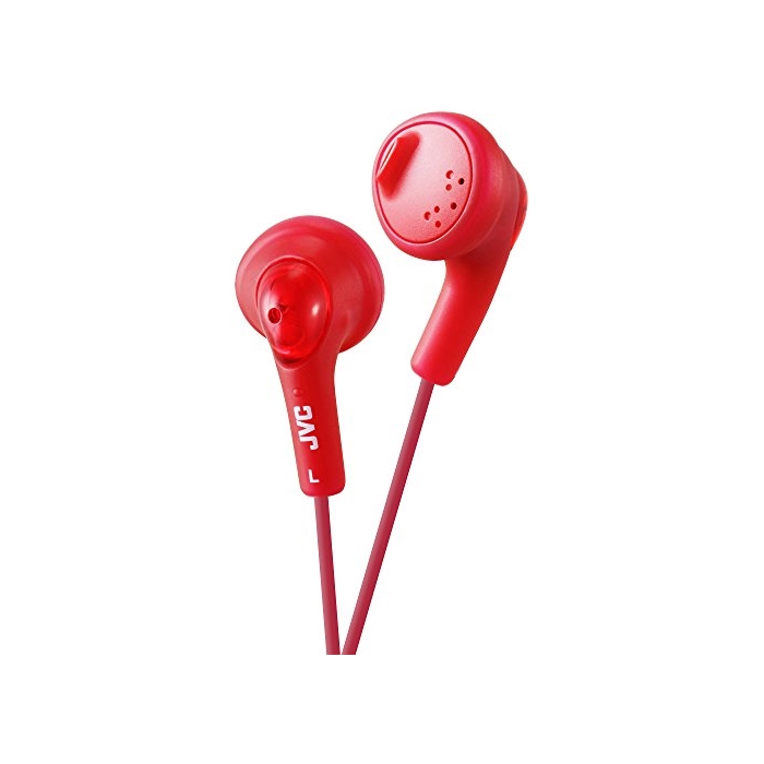 JVC Kenwood HAF160R   Gumy Ear Bud Headphone Red